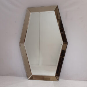 MG 004660 Hexagonal Long Mirror Frame Brown