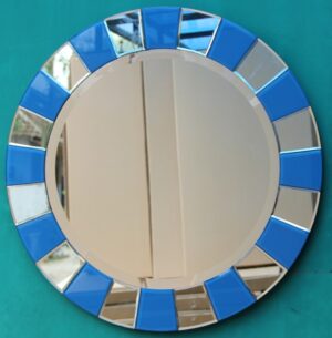 MG 004073 Round Mirror Modern Silver Blue