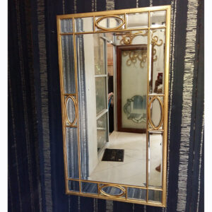 MG 004149 Modern Wall Mirror List Frame Gold