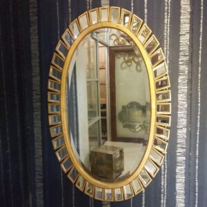 MG 004577 Wall Mirror Oval Gold leaf Frameless