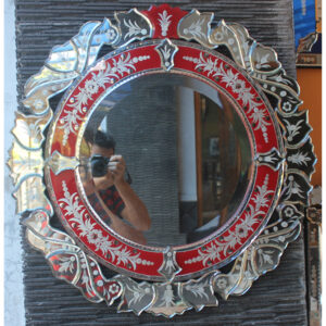 MG 005044 Venetian Mirror Round Red
