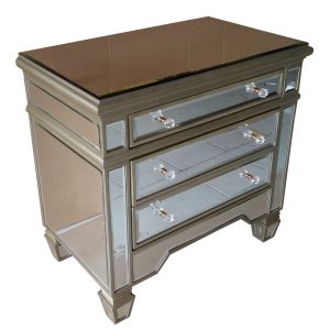 MG 006097 Mirrored Bedside Table Gold