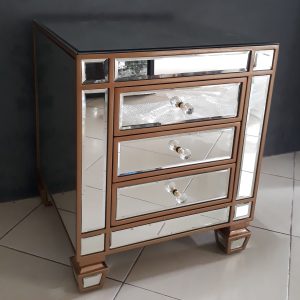 MG 006120 Bedside Table Mirror 3 Drawers