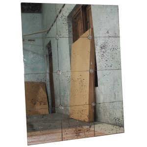 MG 014102 Antique Mirror Panel With Flower