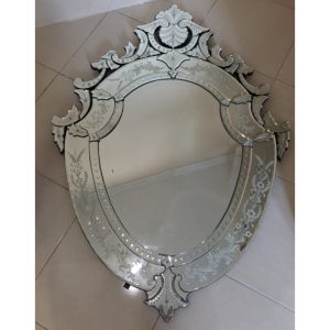 MG 014107 Ruby Venetian Mirror Antique