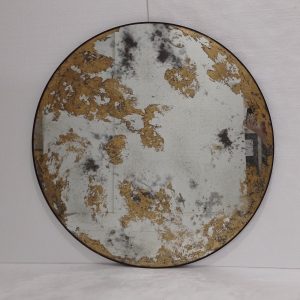MG 018062 Round Antique Mirror Goldleaf