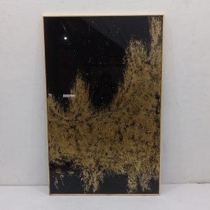MG 018064 Rectangle Eglomise Mirror Black frame Gold Leaf