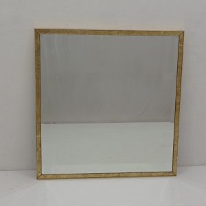 MG 018075 Square Mirror List Gold