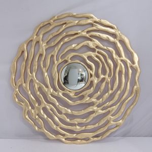MG 030076 New Design Frame Gold Leaf Mirror Convek 30cm UK 120 X 120 cm (2)
