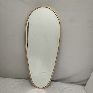 MG 004682 Gold Oval Wall Mirror Beaded