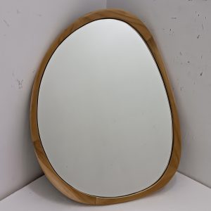 MG 030130 Organic Wall Mirror Frame Teak Wood 71 x 55 cm (1)