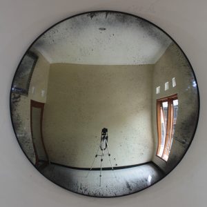 MG 050085 Convex Mirror Silver Antique 95cm with brass Antique 90cm (1)