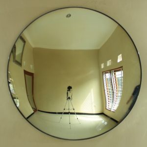 MG 050086 Convex Mirror No Antique 98cm with crome metal frame 9 (3)