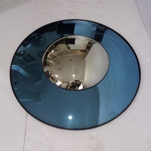 MG 050100 Convex Double Blue Antik + Silver Dot 47 Cm Frame Black Metal 90x (2)