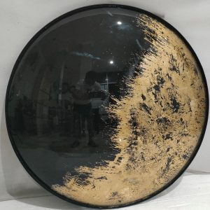 MG 050105 convex eglomise black 80cm with black metal frame (3)