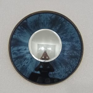 MG 050112 Convex Double Wall Mirror Overall Blue Uk 21,5 cm + Silver 10 cm Light Antique Brass (10)